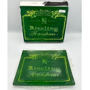 Wine and Cheese Tray Staehleng Rheingau Riesling Green Glass Label 2005